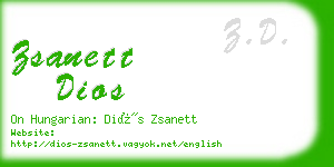 zsanett dios business card